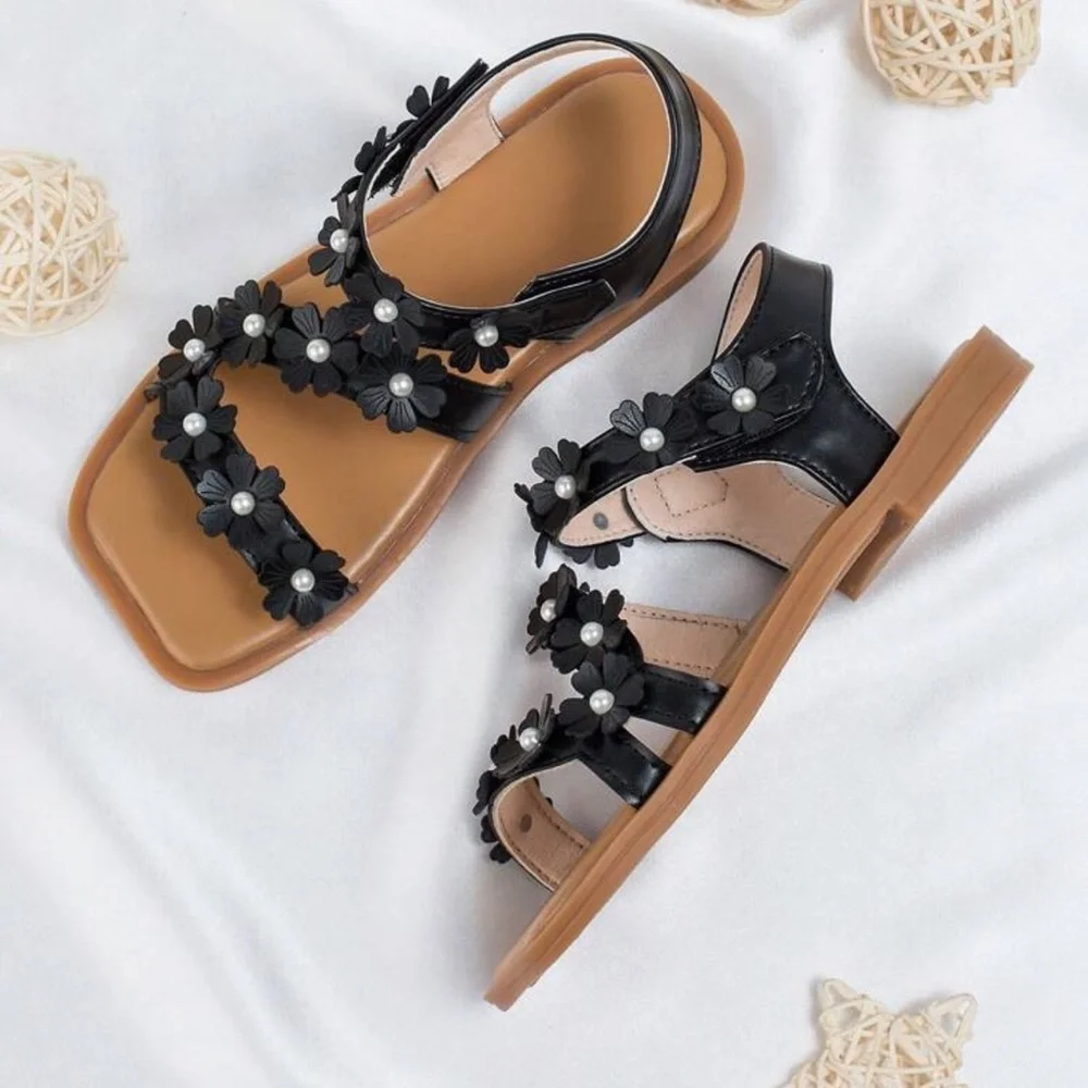 Girl Blossom Tan Sandals- (12.5)